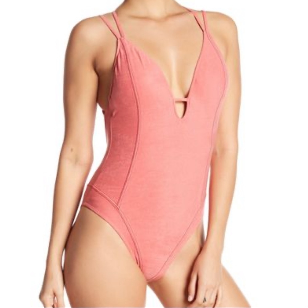 Lucky Brand suede with me me strappy mio one piece